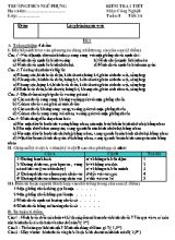 Đề kiểm tra một tiết Công nghệ lớp 8 - Trường THCS Ngũ Phụng
